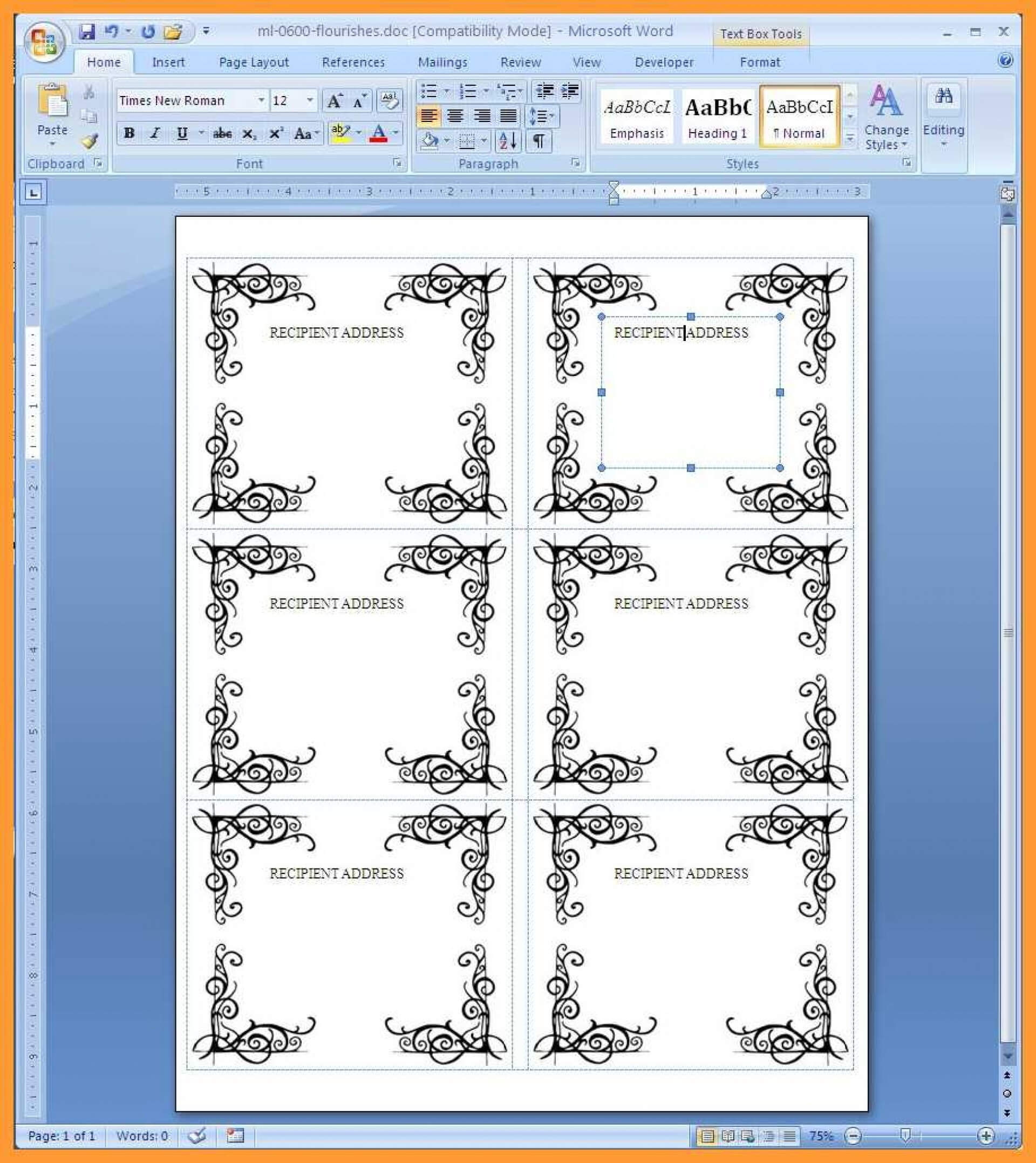 009 Template Ideas Label Templates Word Create Labels Tool Intended For Word Label Template 12 Per Sheet