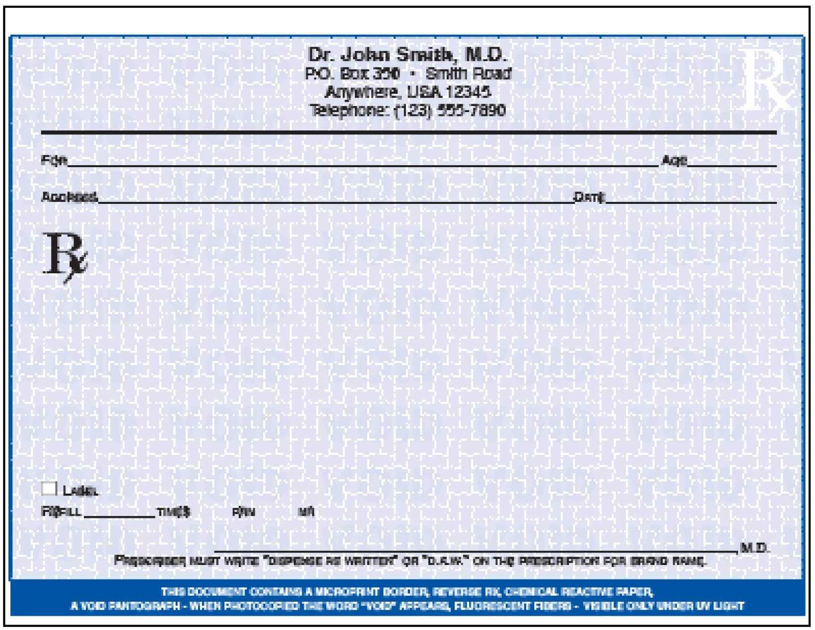 010 Medical Prescription Template Microsoft Word Pad Pdf With Regard To Doctors Prescription Template Word