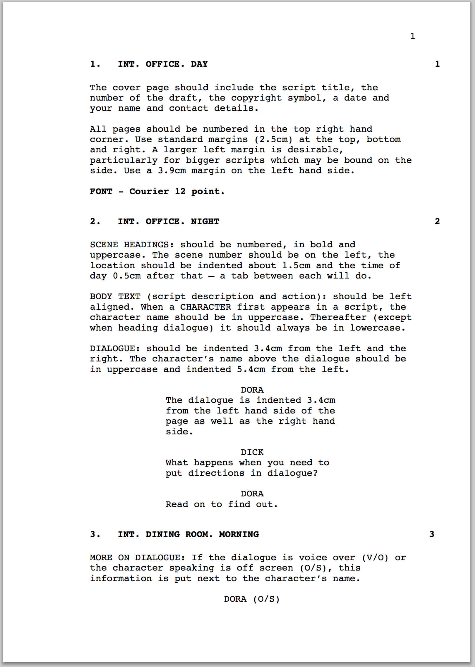 010 Short Film Script Template Formatting Screenplay Format Inside Shooting Script Template Word