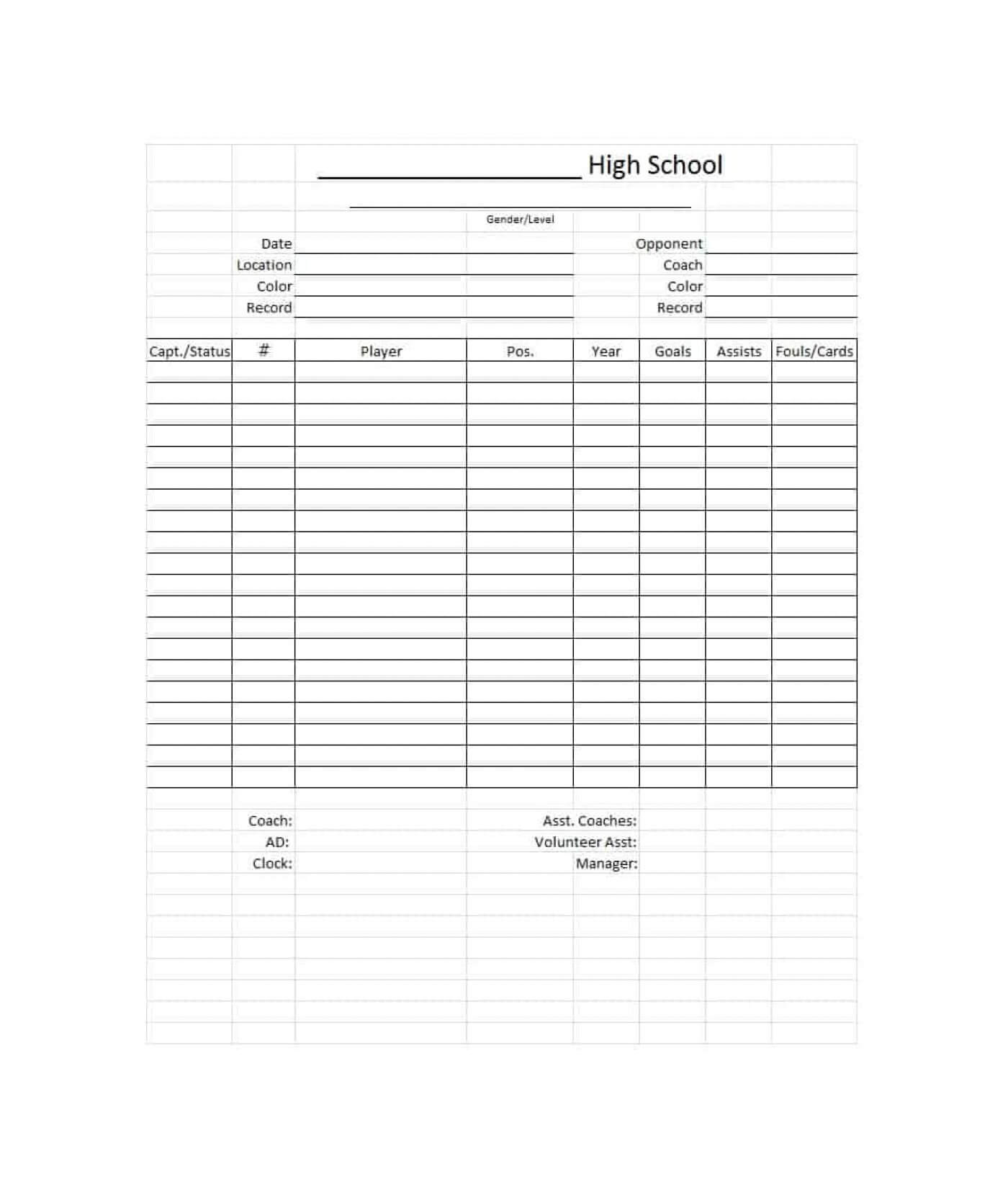 010 Template Ideas High School Report Card Word 20The With Regard To Soccer Report Card Template