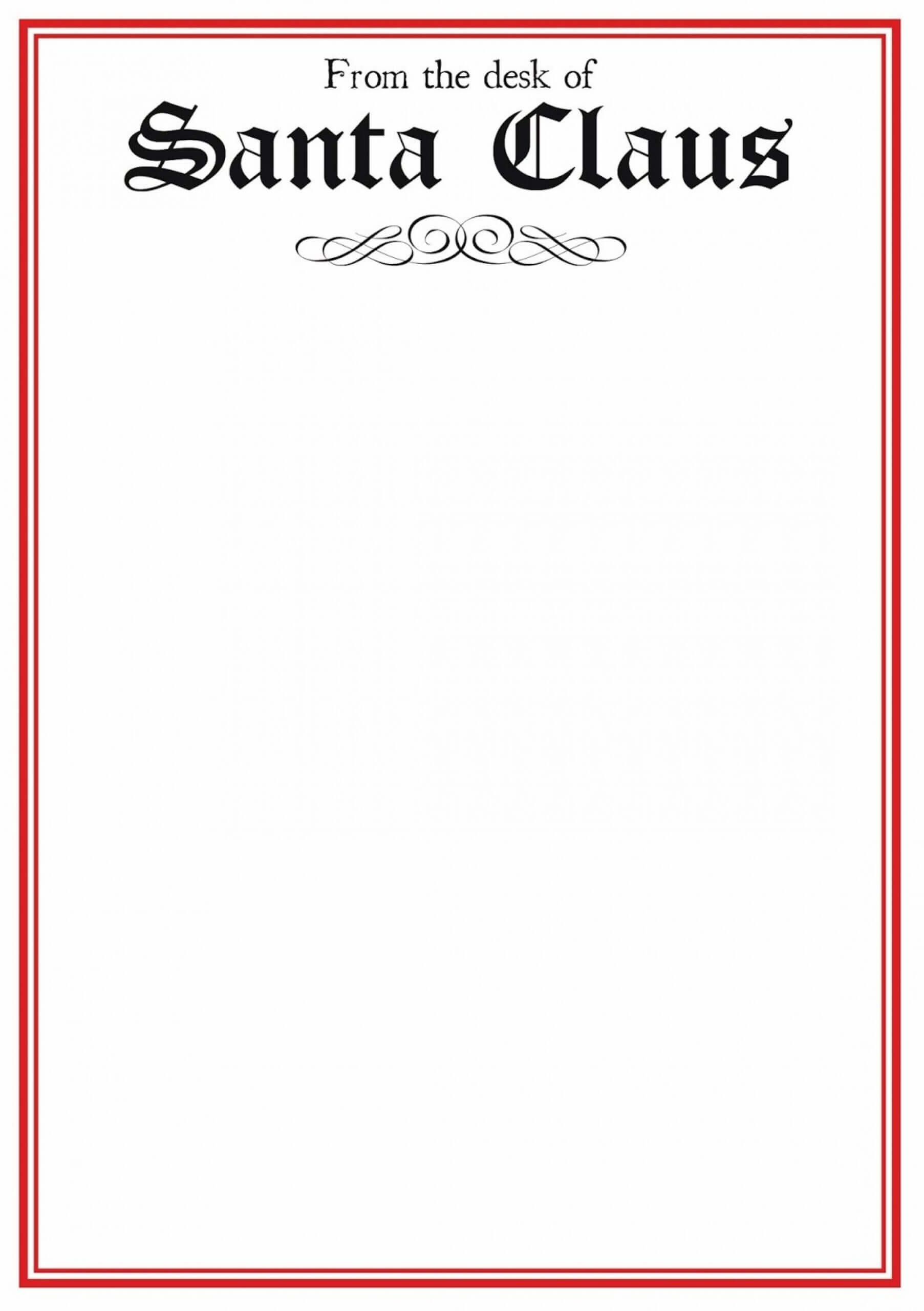 010 Template Ideas Letters To Santa Printable Templates Intended For Letter From Santa Template Word