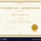 011 Certificate Of Achievement Template In Gold Theme Vector Regarding Certificate Of Achievement Army Template