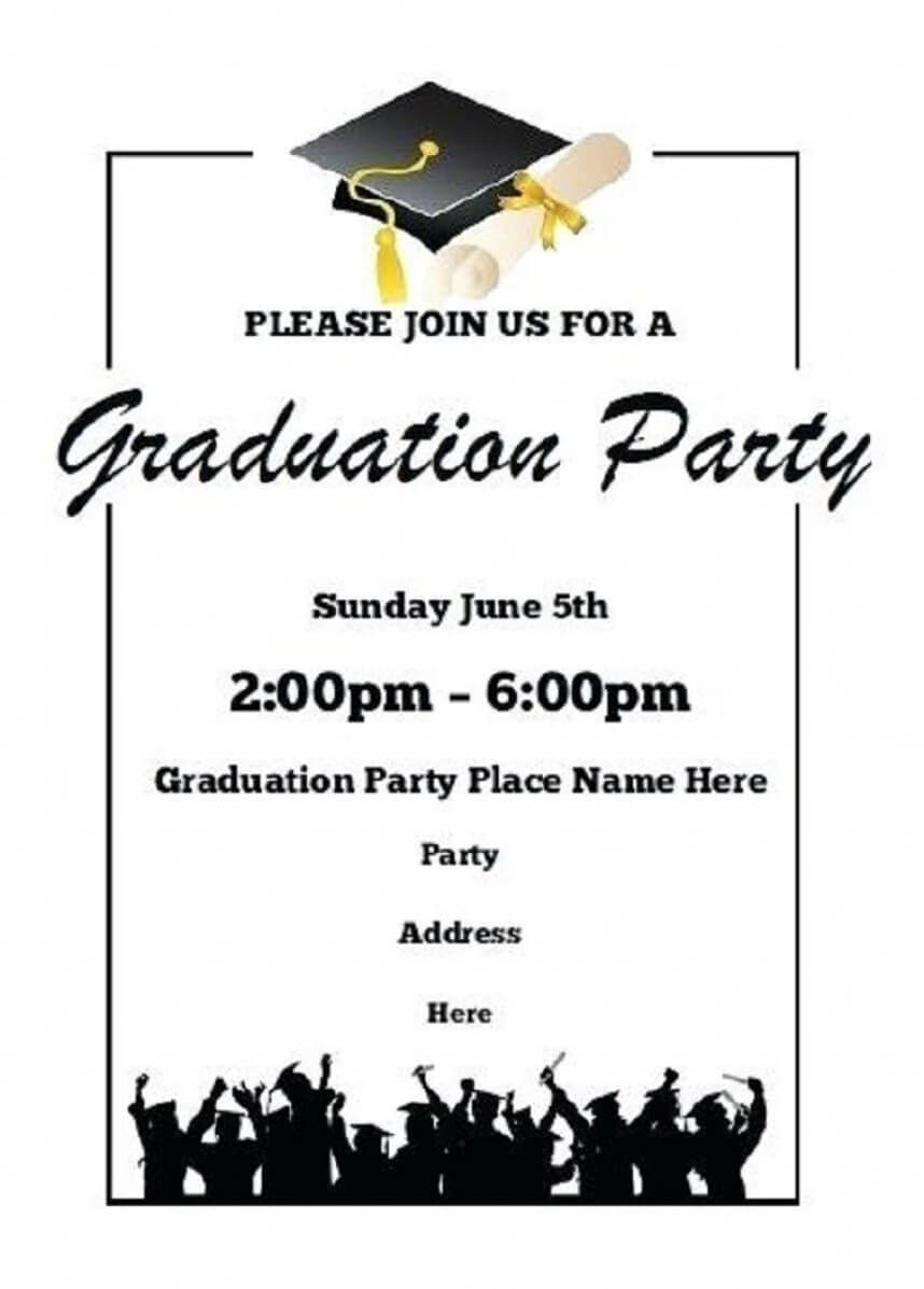 011 Graduation Party Invitation Template Free Templates Inside Graduation Party Invitation Templates Free Word