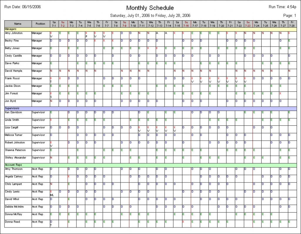 011 Monthly Work Schedule Template Excel Unique Ideas Pdf In Blank Monthly Work Schedule Template