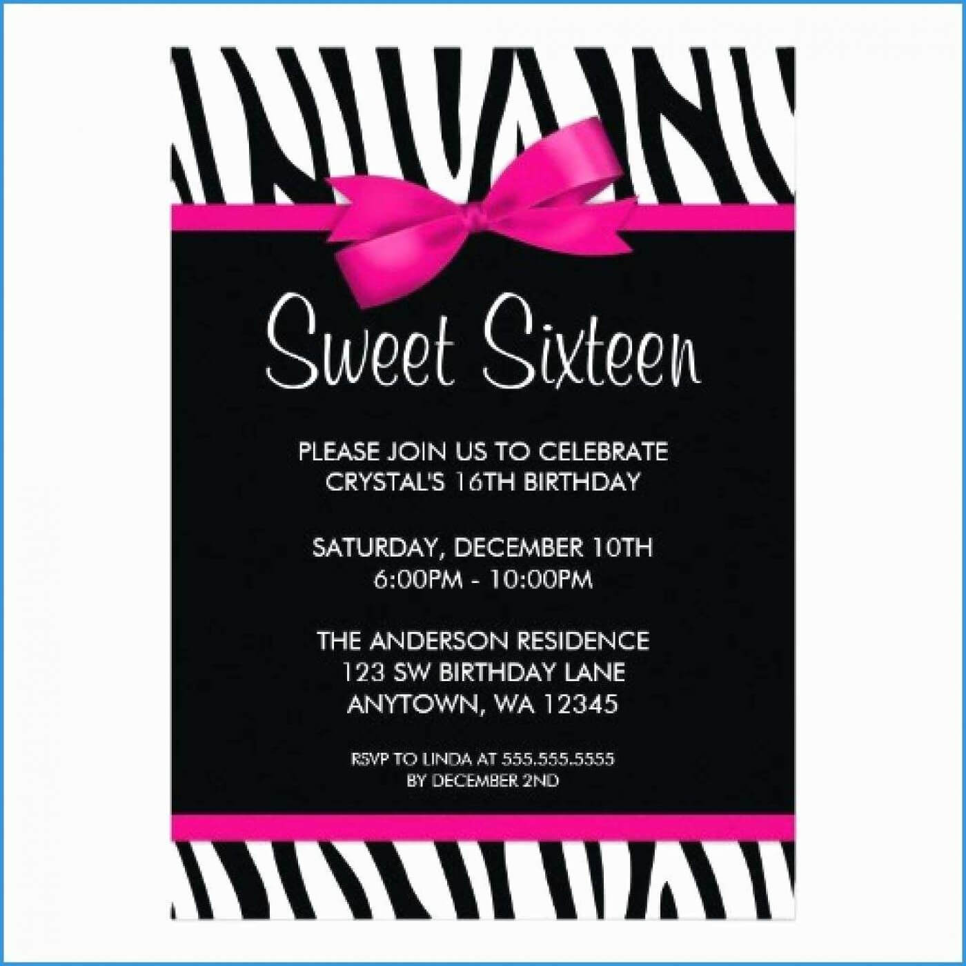 012 13Th Birthday Invitation Templates Free Lovely Template Throughout Sweet 16 Banner Template