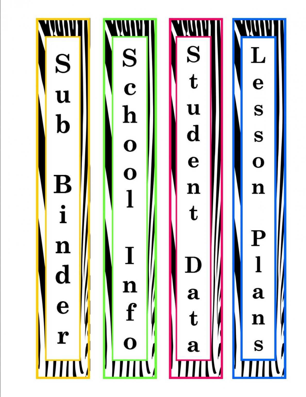 Binder Spine Template 1/2 Inch