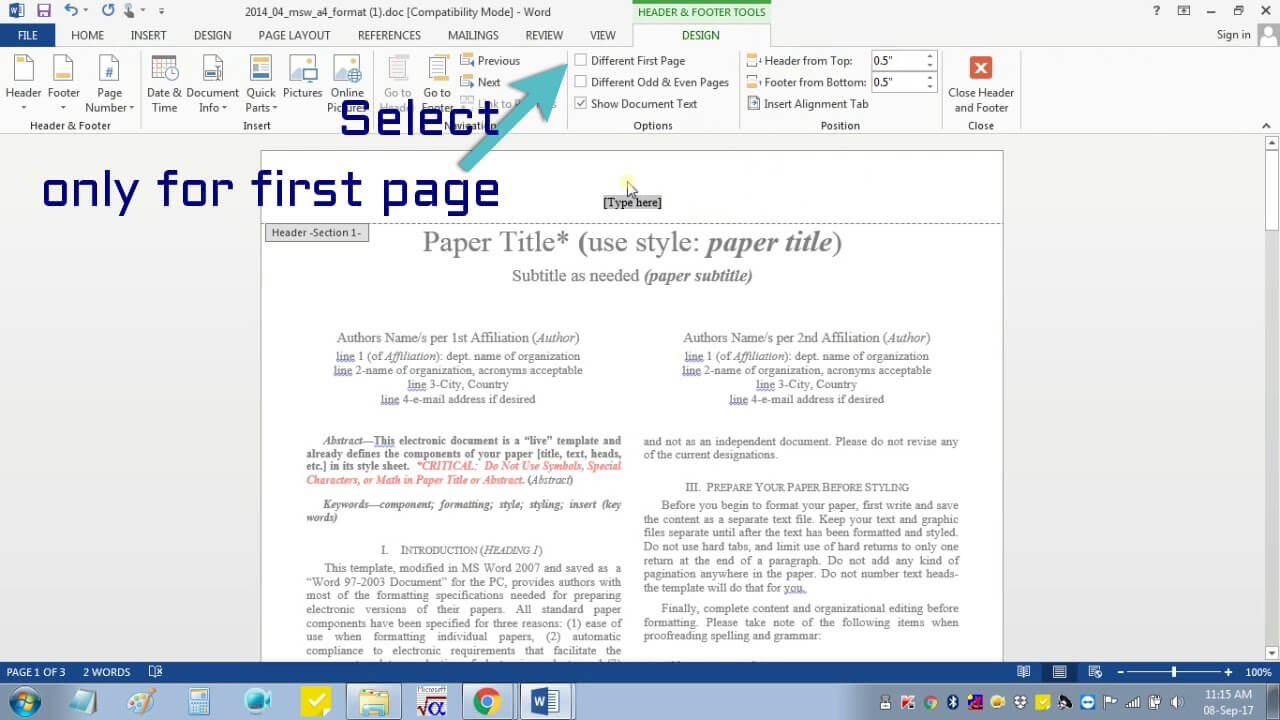 012 Ieee Research Paper Format Ms Word ~ Museumlegs For Ieee Template Word 2007