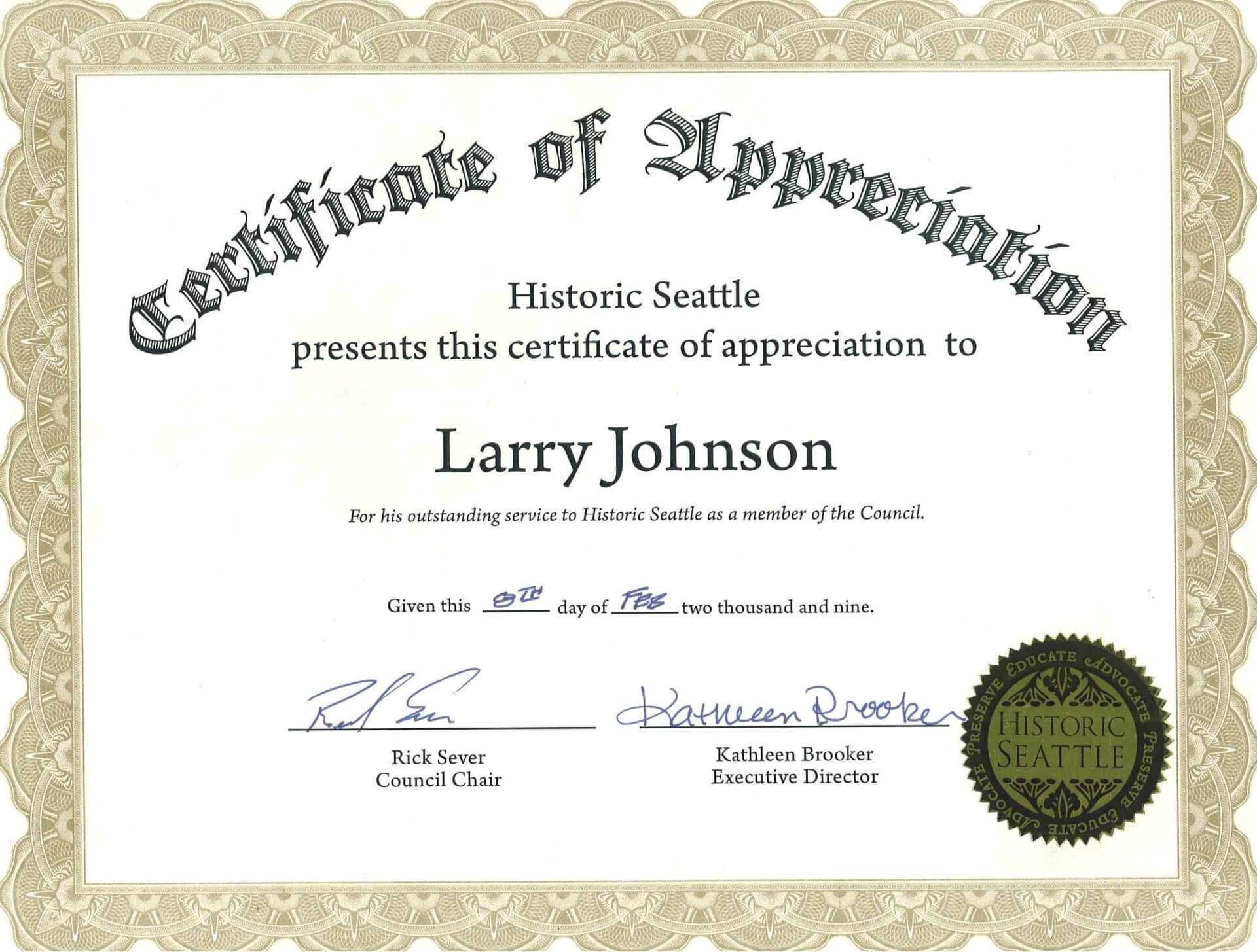 012 Loyalty Award Certificate Template Example Ideas Years Intended For Certificate For Years Of Service Template