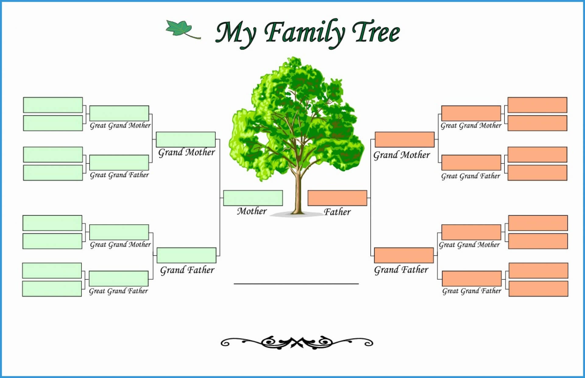 012 Template Ideas Family Tree Ppt Free Download Blank For Powerpoint Genealogy Template