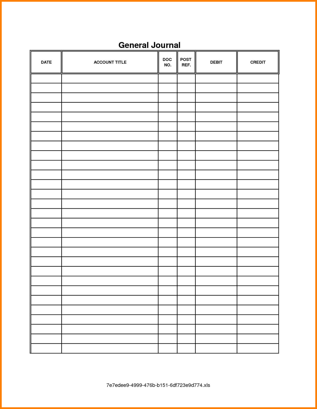 012 Template Ideas General Journal Ledger Accounting In Double Entry Journal Template For Word