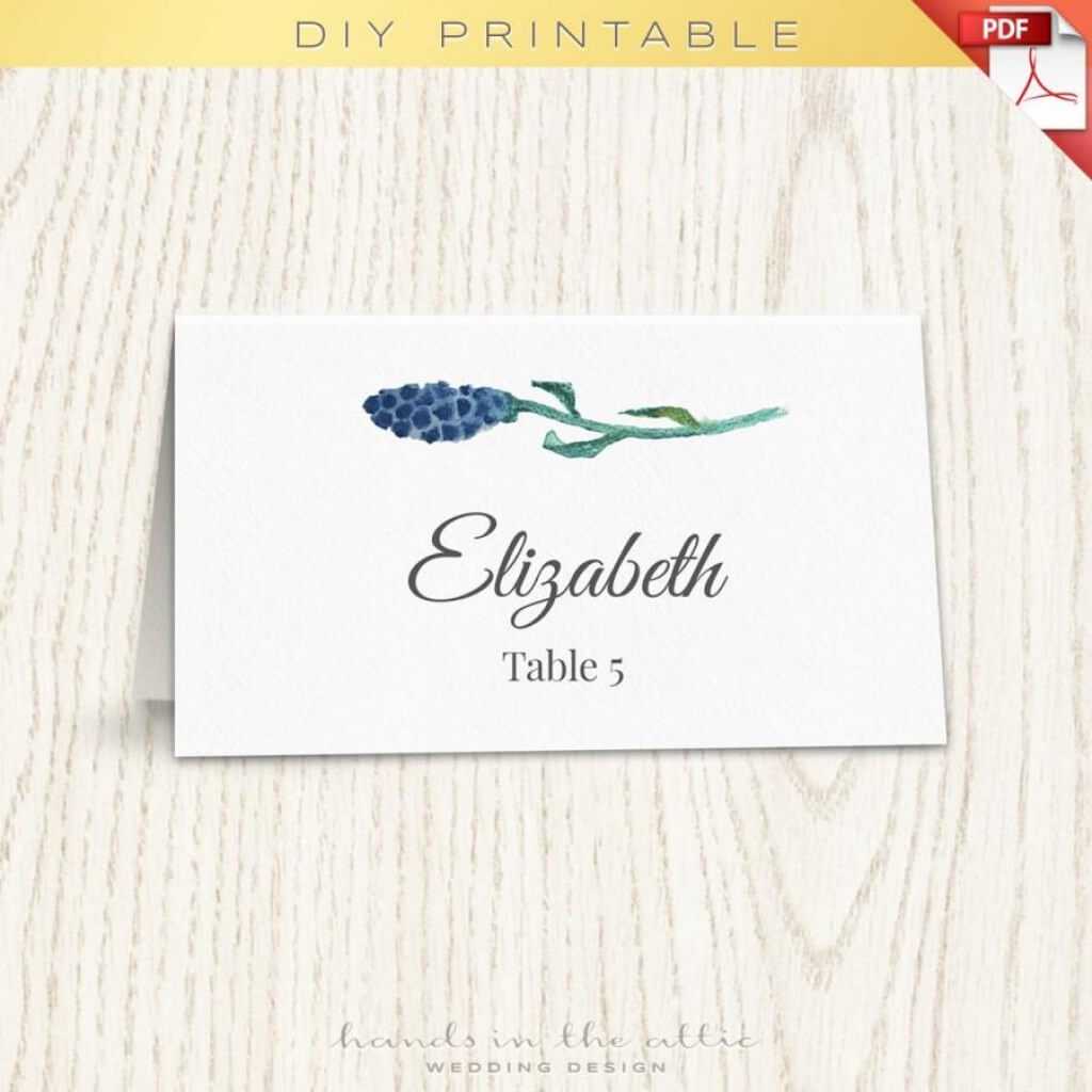 012 Wedding Name Card Template Floral Placecard Printable For Printable Escort Cards Template