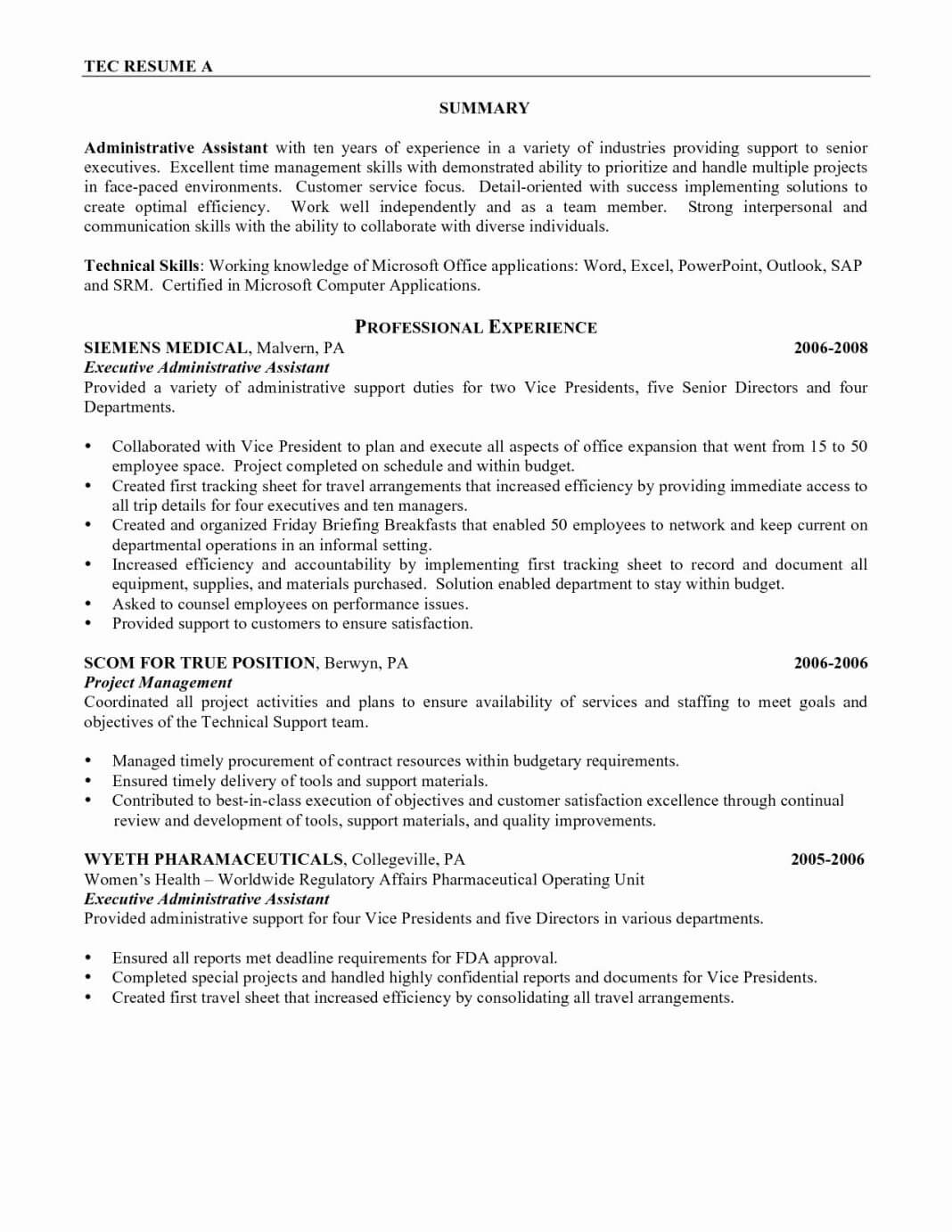 013 20Project Executive Summary Example Resume Samples For For Report To Senior Management Template