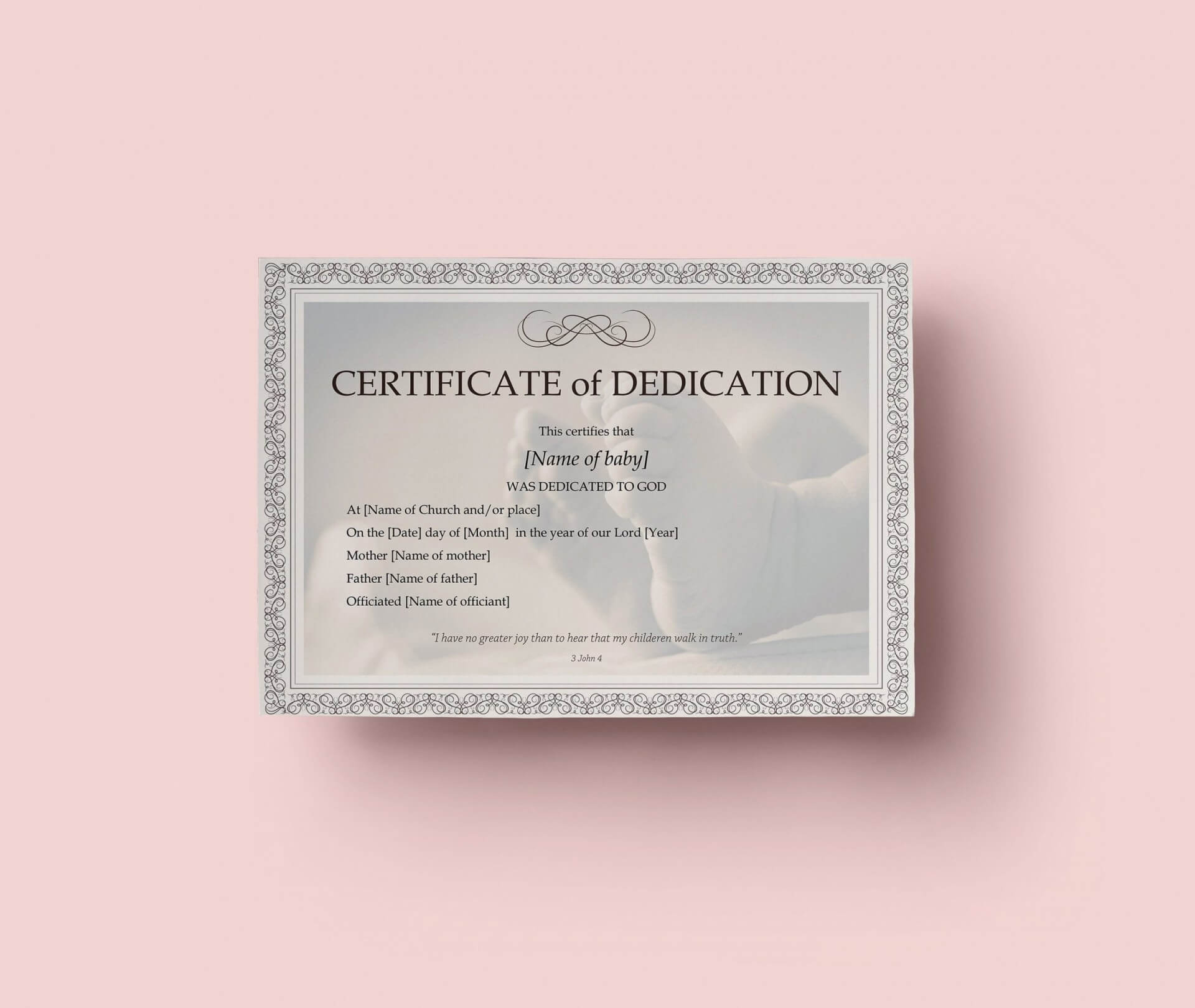 013 Appealing Official Birth Certificate Template Sample With Regard To Baby Dedication Certificate Template