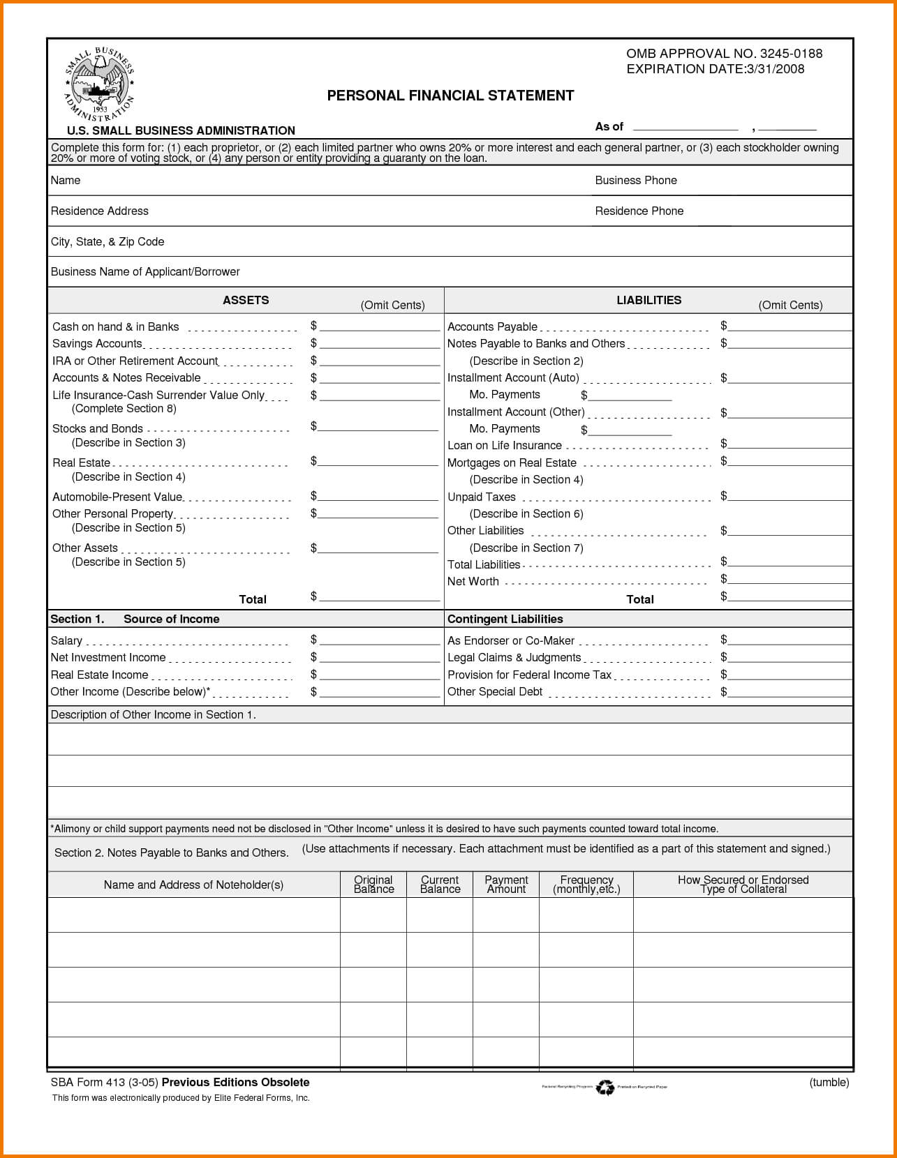 013 Business Financial Statement Sample Template New With Section 7 Report Template