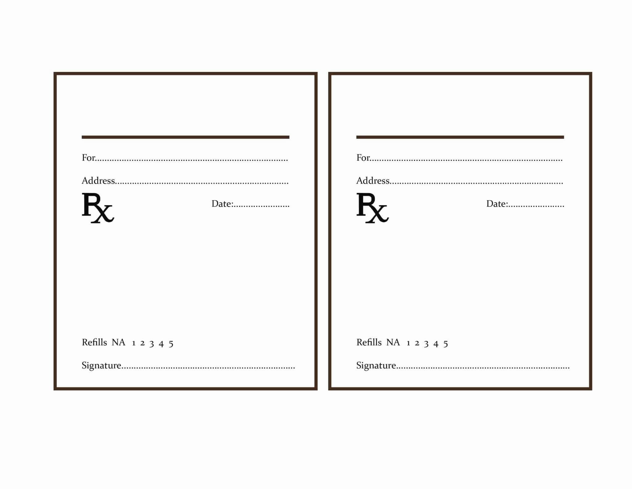 013 Fake Prescription Label Template Modern Design With In Blank Prescription Pad Template