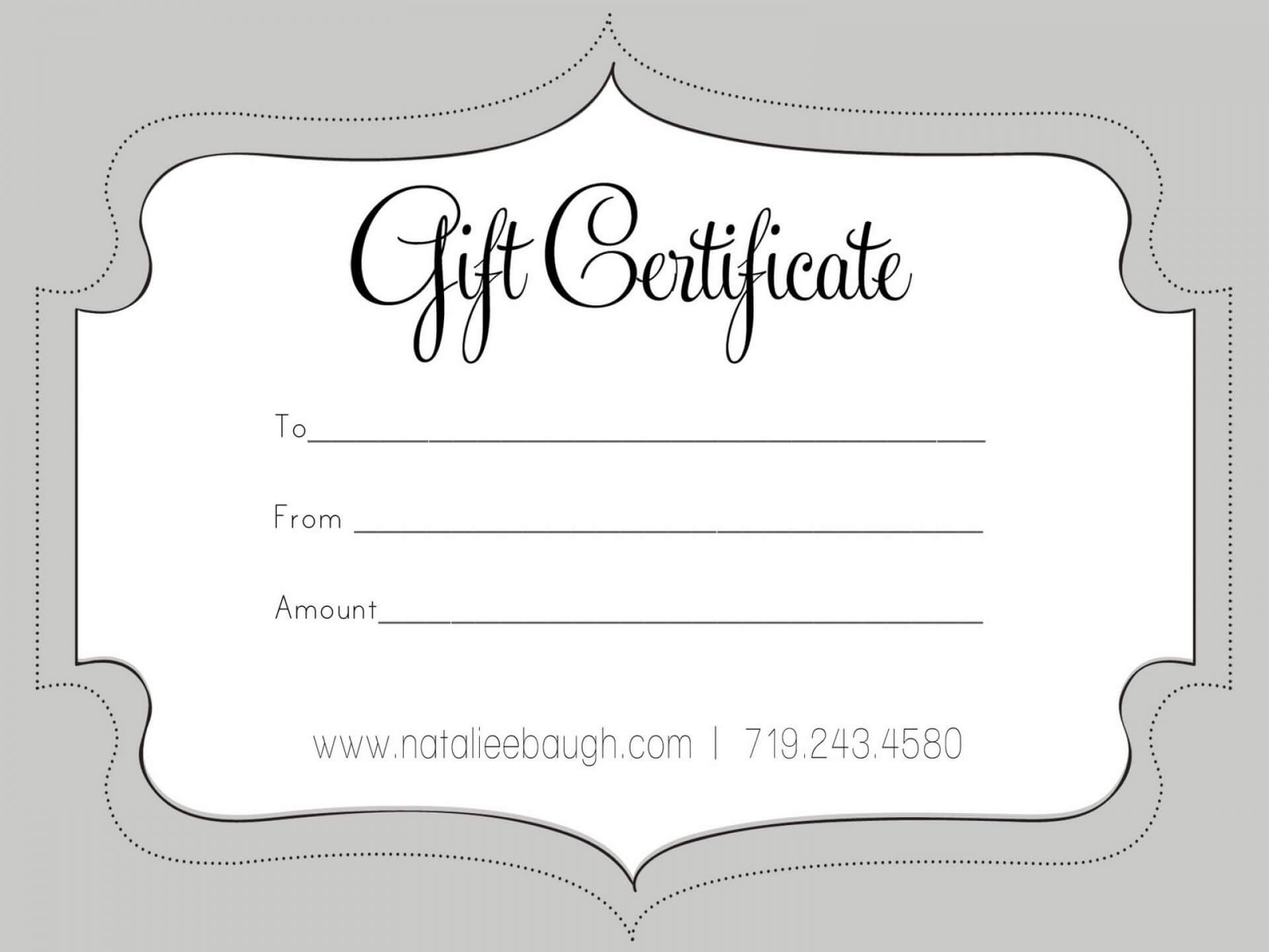 014 4076419 Homemade Gift Certificate Template Printable Throughout Homemade Gift Certificate Template