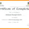 014 Certificate Of Completion Template Free Download Course With Regard To Template For Training Certificate