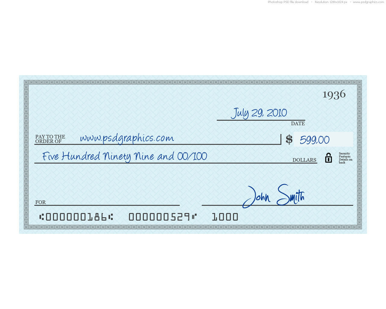 014 Free Blank Business Check Template Good Of Dummy Cheque Inside Blank Check Templates For Microsoft Word