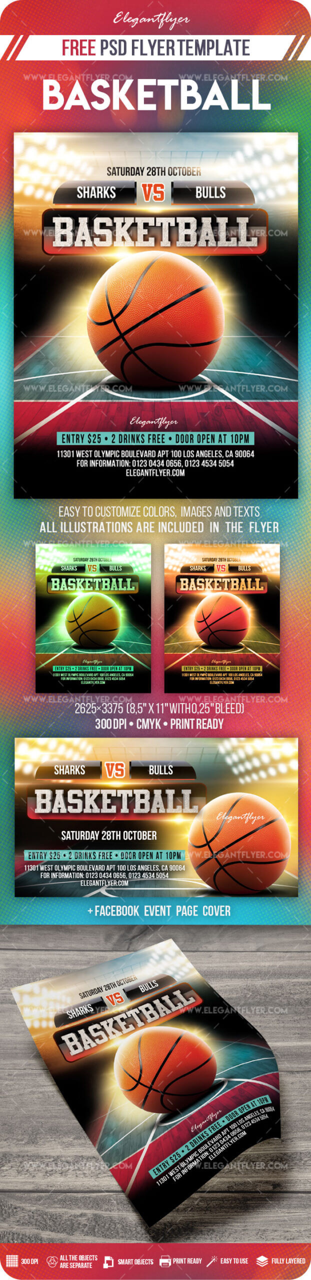 015 Basketball Camp Brochure Template Free Bigpreview Flyer With Basketball Camp Brochure Template