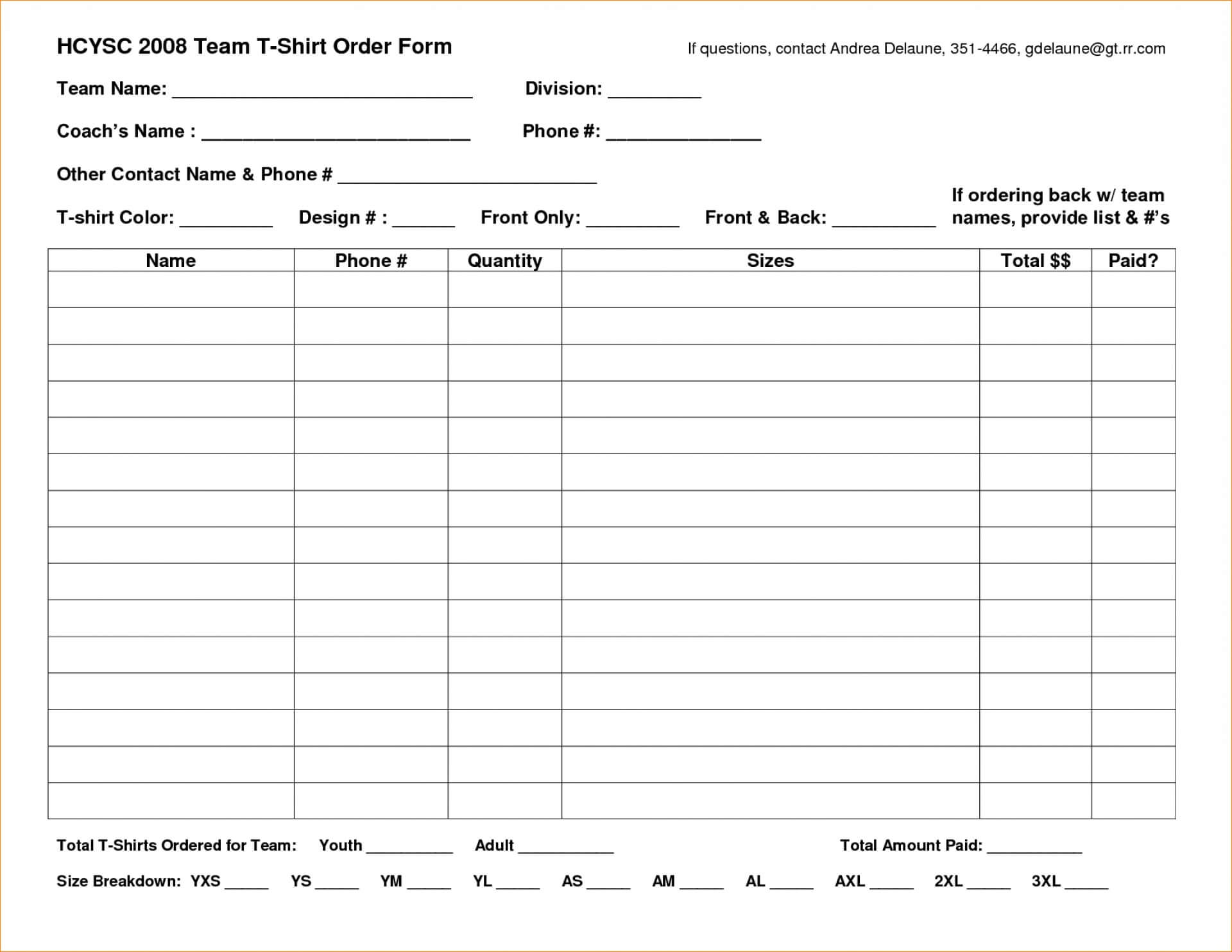 015 Template Ideas Example To Download Catering Order Form Intended For Blank T Shirt Order Form Template