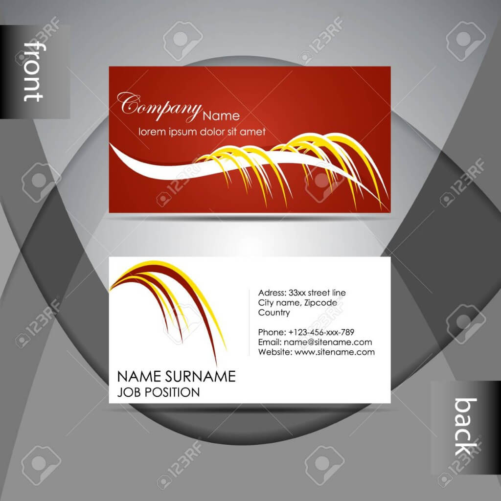 015 Template Ideas Professional Business Card Abstract Or With Regard To Professional Name Card Template