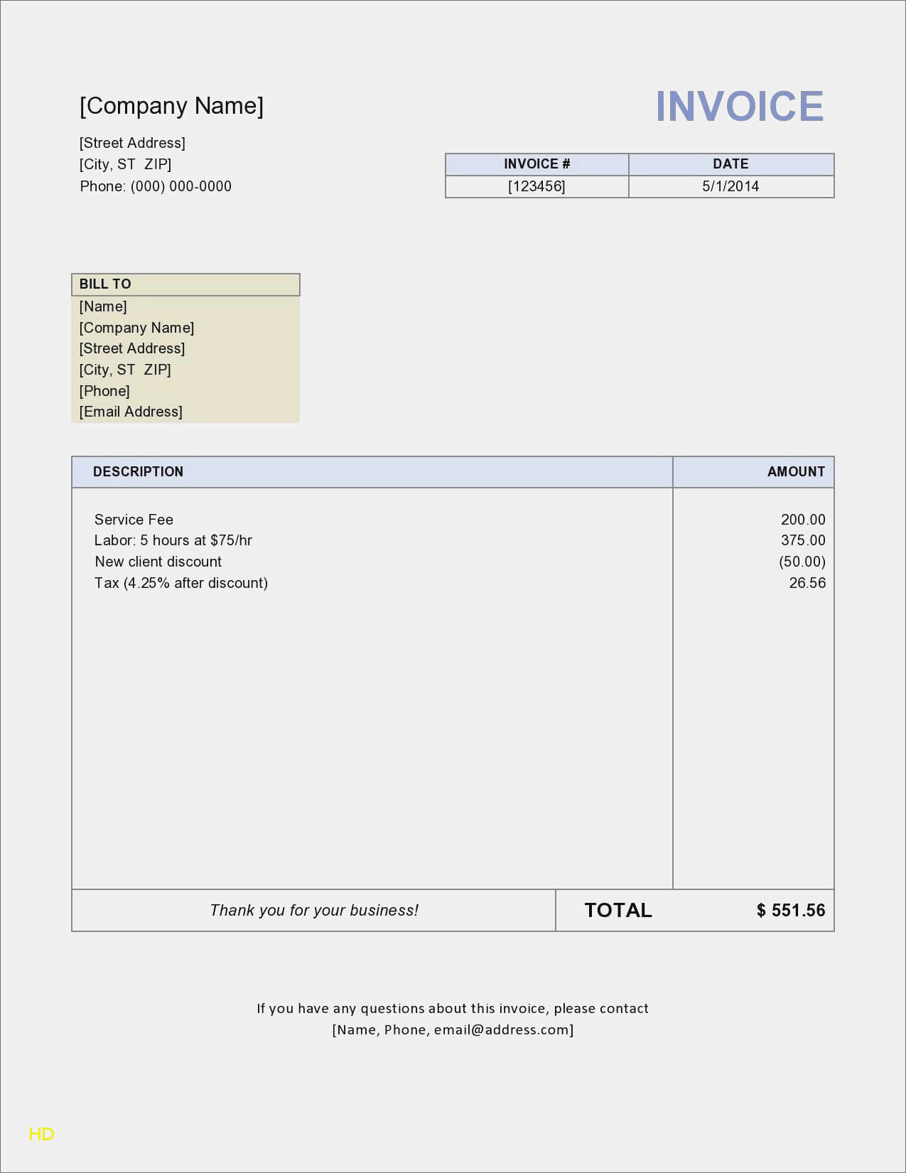 015 Template Ideas Sample Invoice Word Free Blank Microsoft Inside Free Downloadable Invoice Template For Word