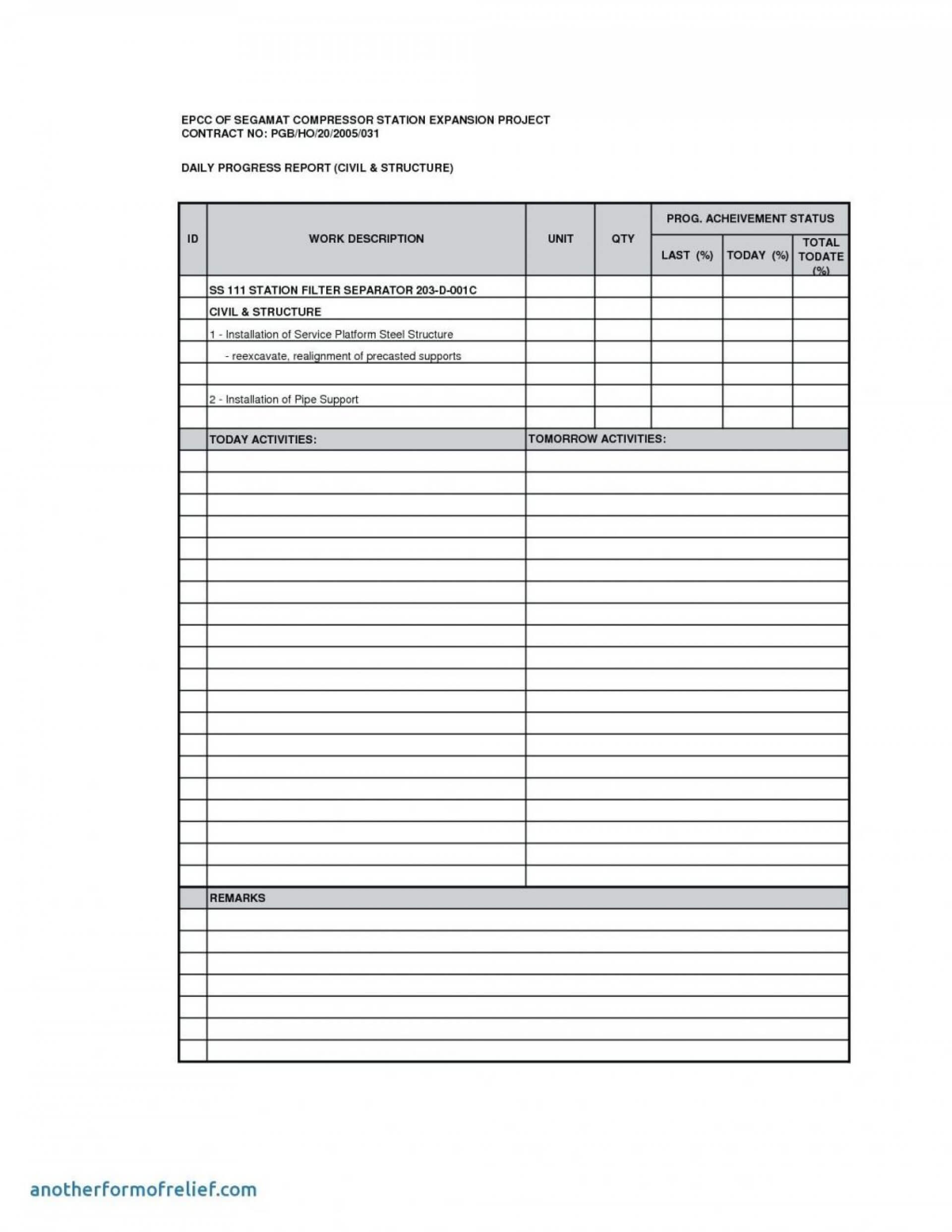 016 Construction Site Daily Report Format Template Ideas In Best Report Format Template
