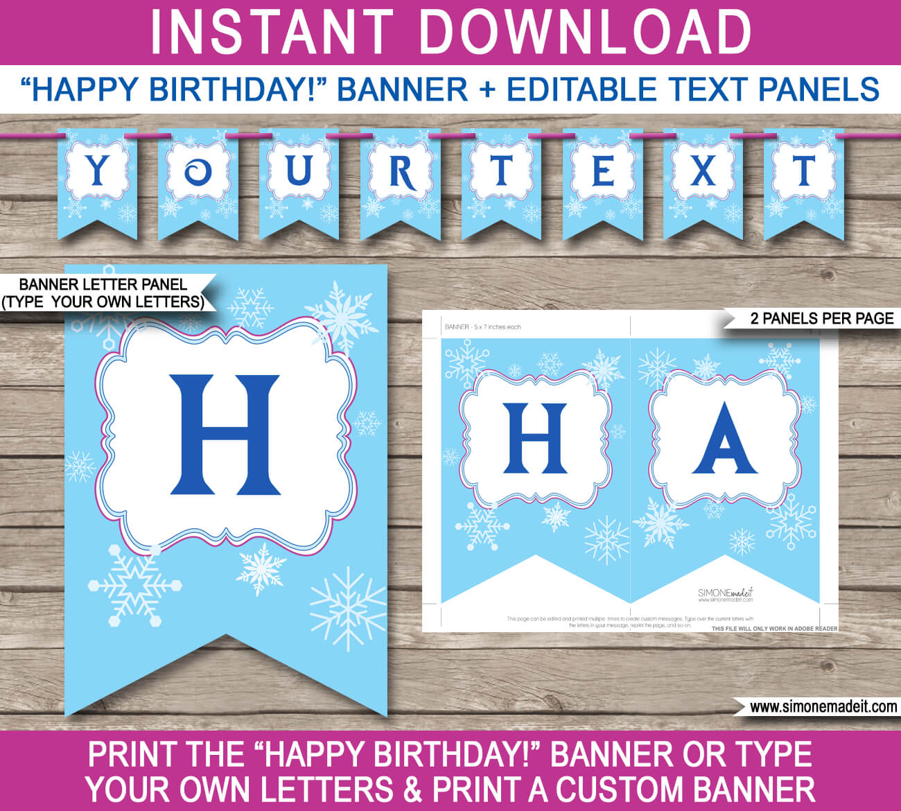 016 Diy Birthday Banner Template Free Printable Happy Within Free Printable Party Banner Templates