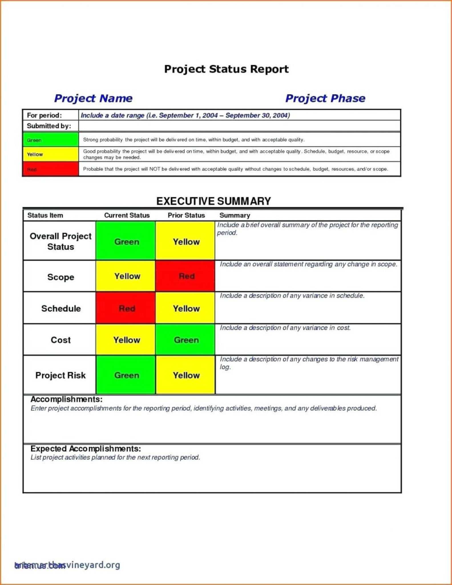 Executive Summary Report Template