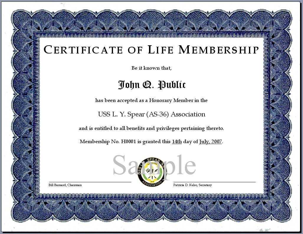 016 Template Ideas Llc Membership Certificate Latest Intended For Life Membership Certificate Templates