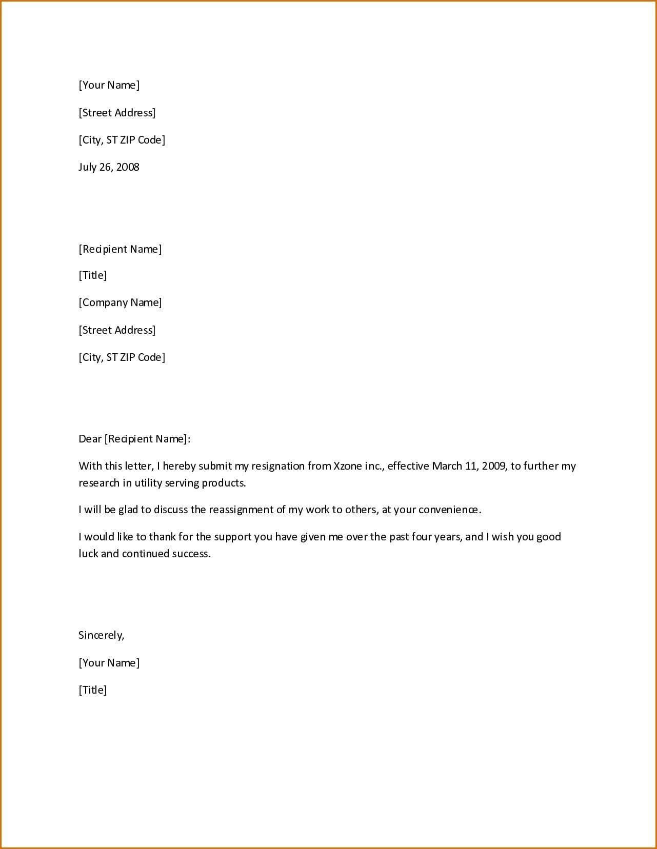 016 Two Week Notice Letter Template Word Dreaded Ideas 2 Pertaining To Two Week Notice Template Word