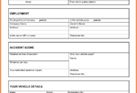 016 Vehicle Accident Report Form Template Doc Ideas Incident inside Vehicle Accident Report Template