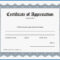 017 Certificate Of Appreciation Templates Free Template Within Free Template For Certificate Of Recognition