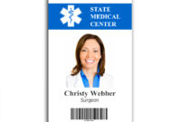 017 Free Id Badge Templates Template Ideas Placement within Hospital Id Card Template