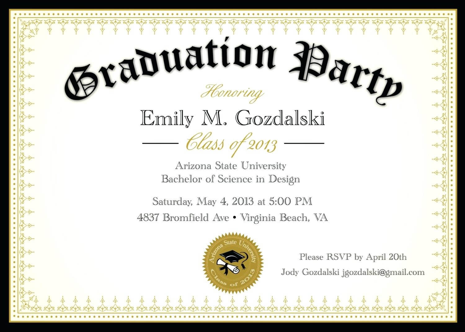 017 Template Ideas Free Graduation Party Invitation With Regard To Graduation Party Invitation Templates Free Word