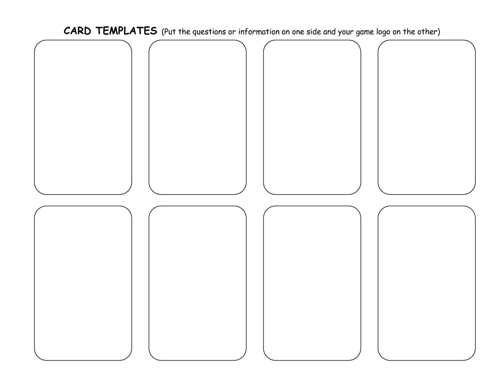 017 Template Ideas Free Printable Game Card Trading Regarding Card Game Template Maker