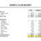 017 Template Ideas Treasurers Report Non Profit Excel Club Intended For Non Profit Treasurer Report Template