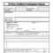 017 Vehicle Accident Report Form Template Uk 20Employee20Nt Inside Health And Safety Incident Report Form Template