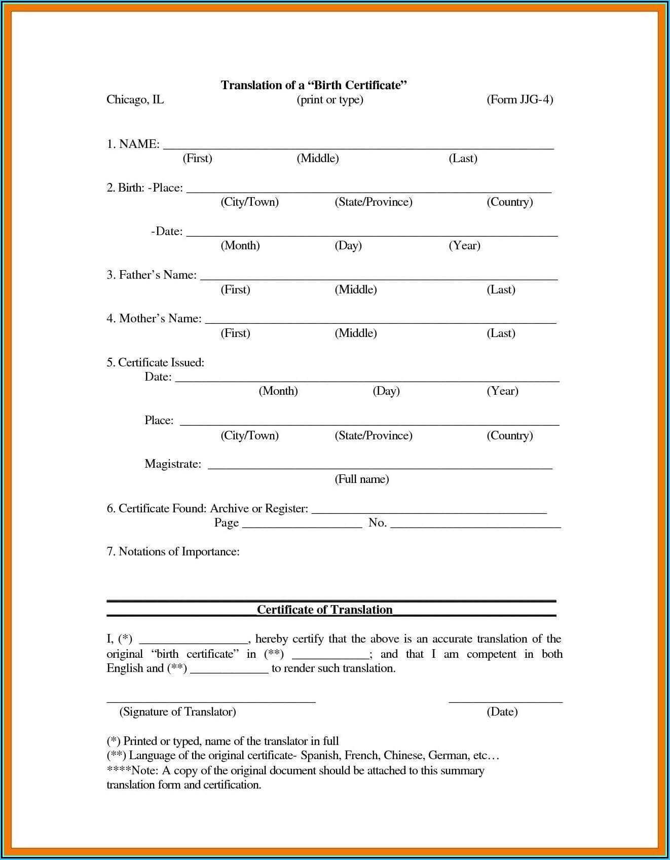 018 Free Birth Certificate Template Translate Mexican Sample In Mexican Birth Certificate Translation Template
