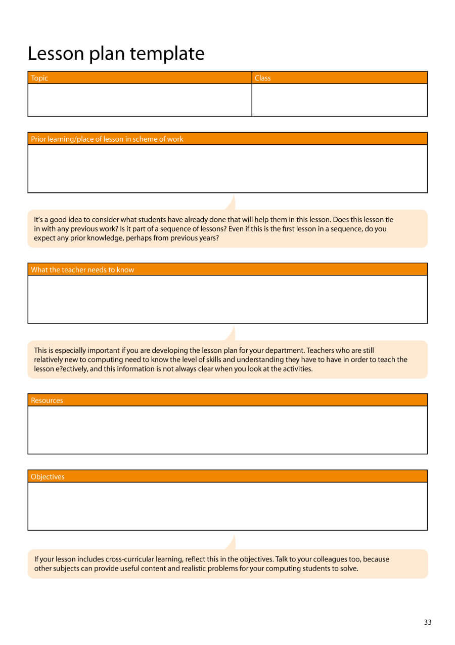 018 Lesson Plan Template Ideas For Elementary School Regarding Blank Scheme Of Work Template