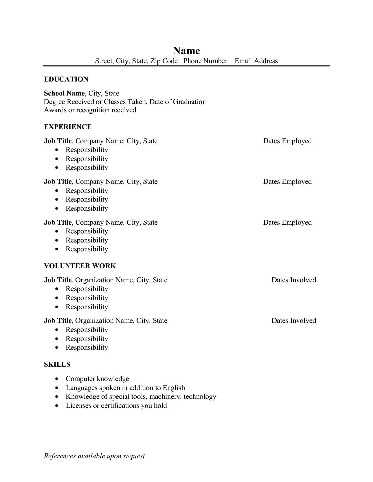 018 Resume Template Pdf Fill In Examples Of Fearsome Ideas For Free Blank Cv Template Download
