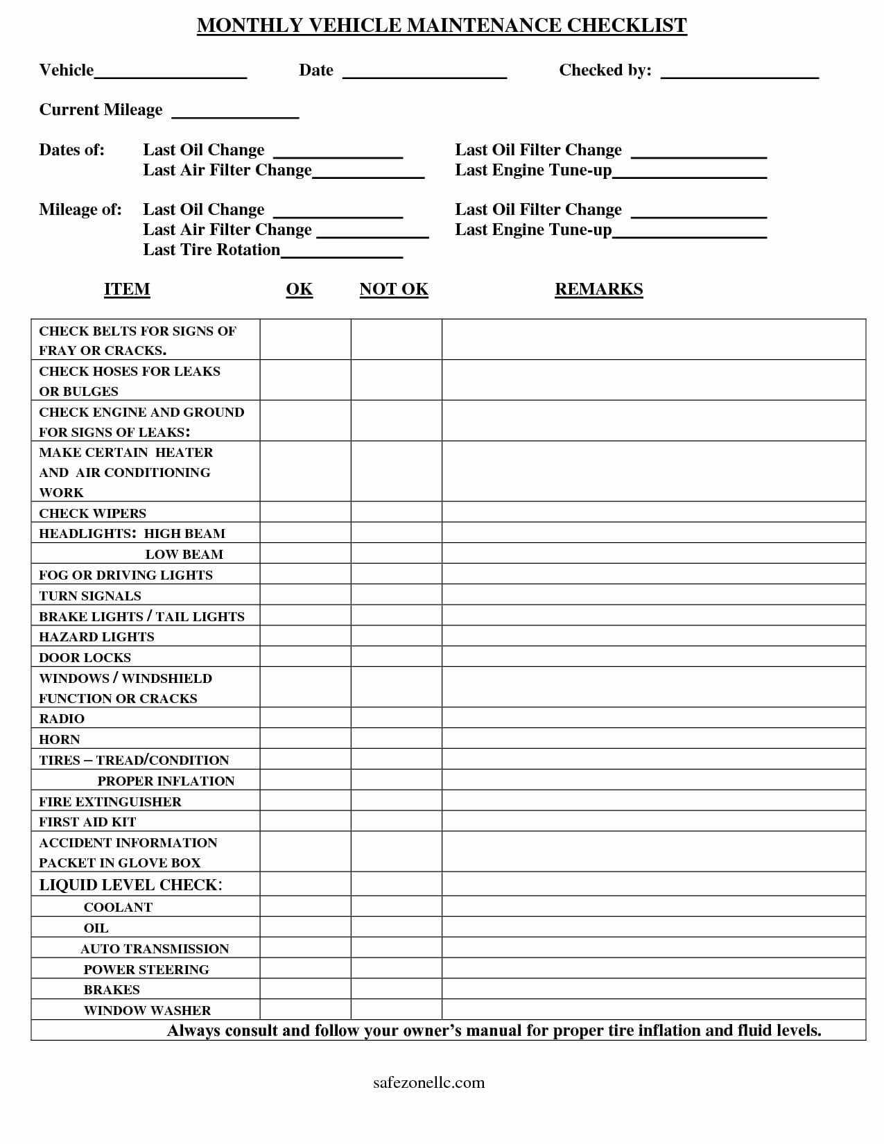 018 Vehicle Maintenance Schedule Template Ideas Preventive For Computer Maintenance Report Template