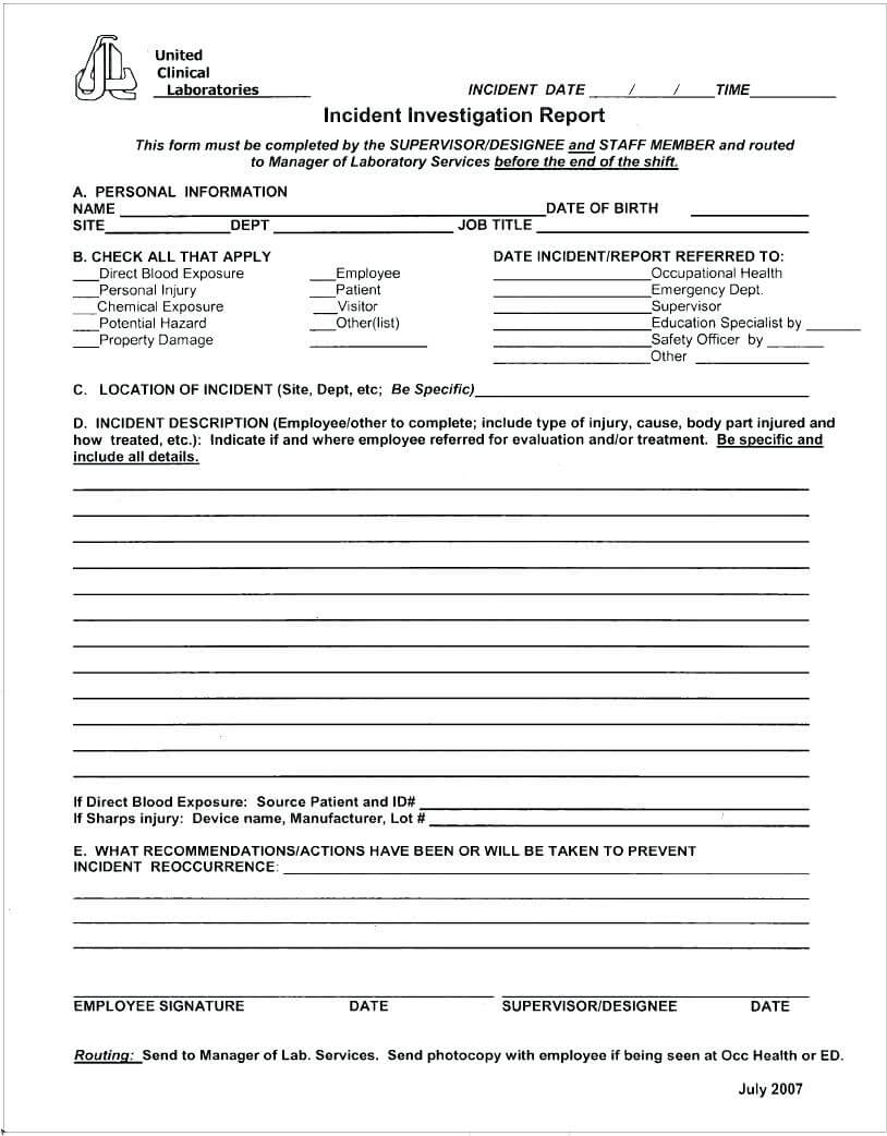 019 Accident Report Forms Template Form Unique Hand Book Within Incident Report Book Template