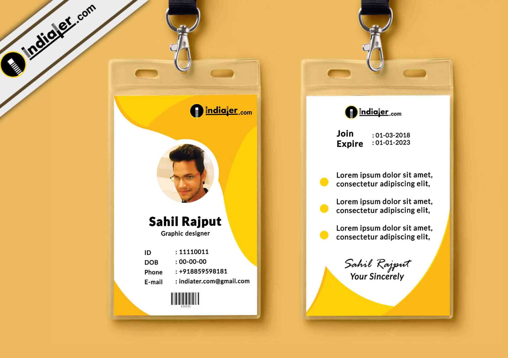 Student Id Card Sample Format In Word