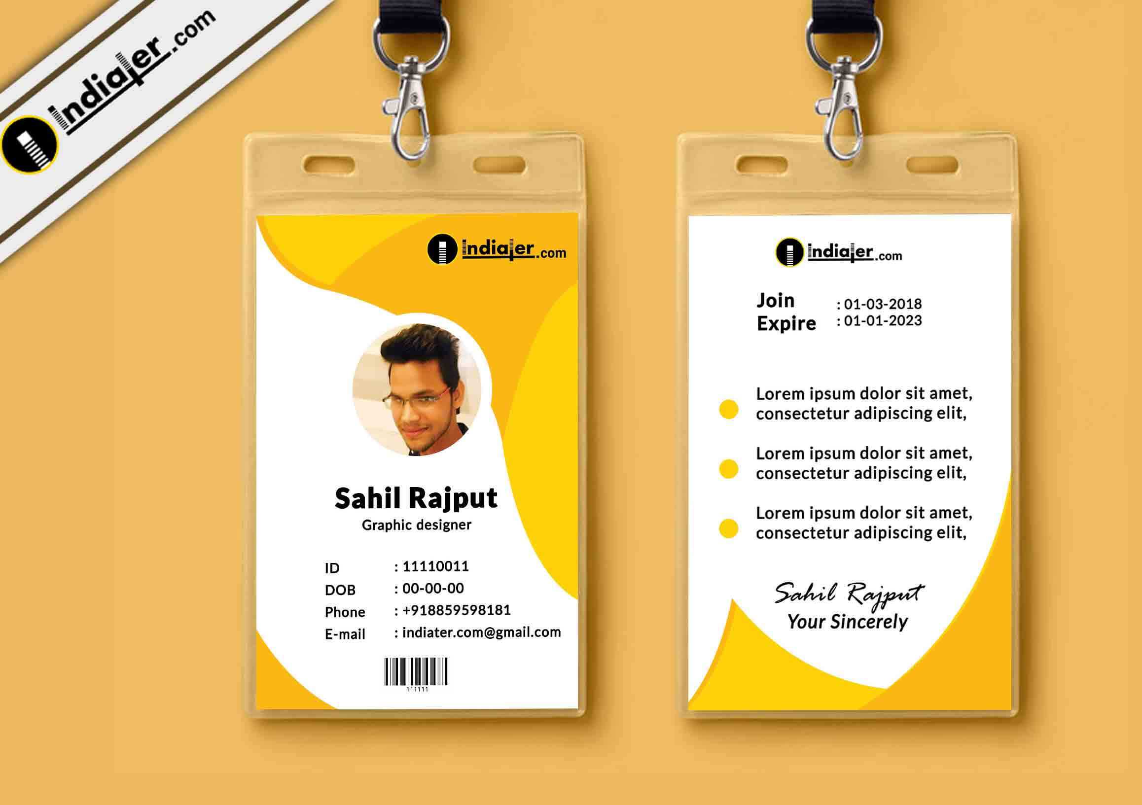 019 Id Card Template Psd Free Download Ideas Multipurpose Regarding College Id Card Template Psd