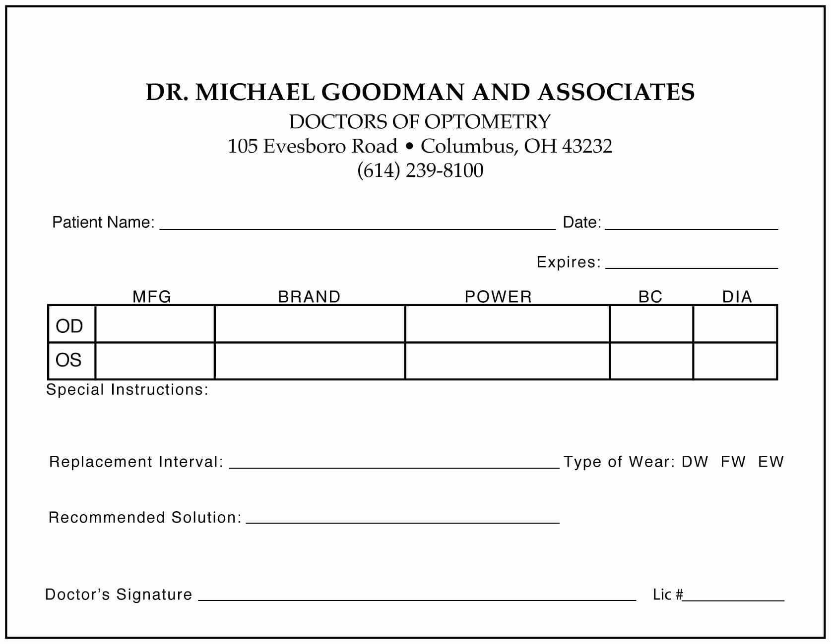 019 Prescription Pad Template Microsoft Word Free Download Within Blank Prescription Form Template