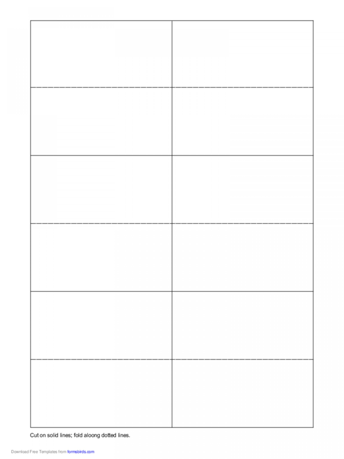 Free Place Card Templates 6 Per Page
