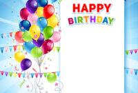 019 Template Ideas Festive Happy Birthday Card Vector Free in Birthday Card Publisher Template