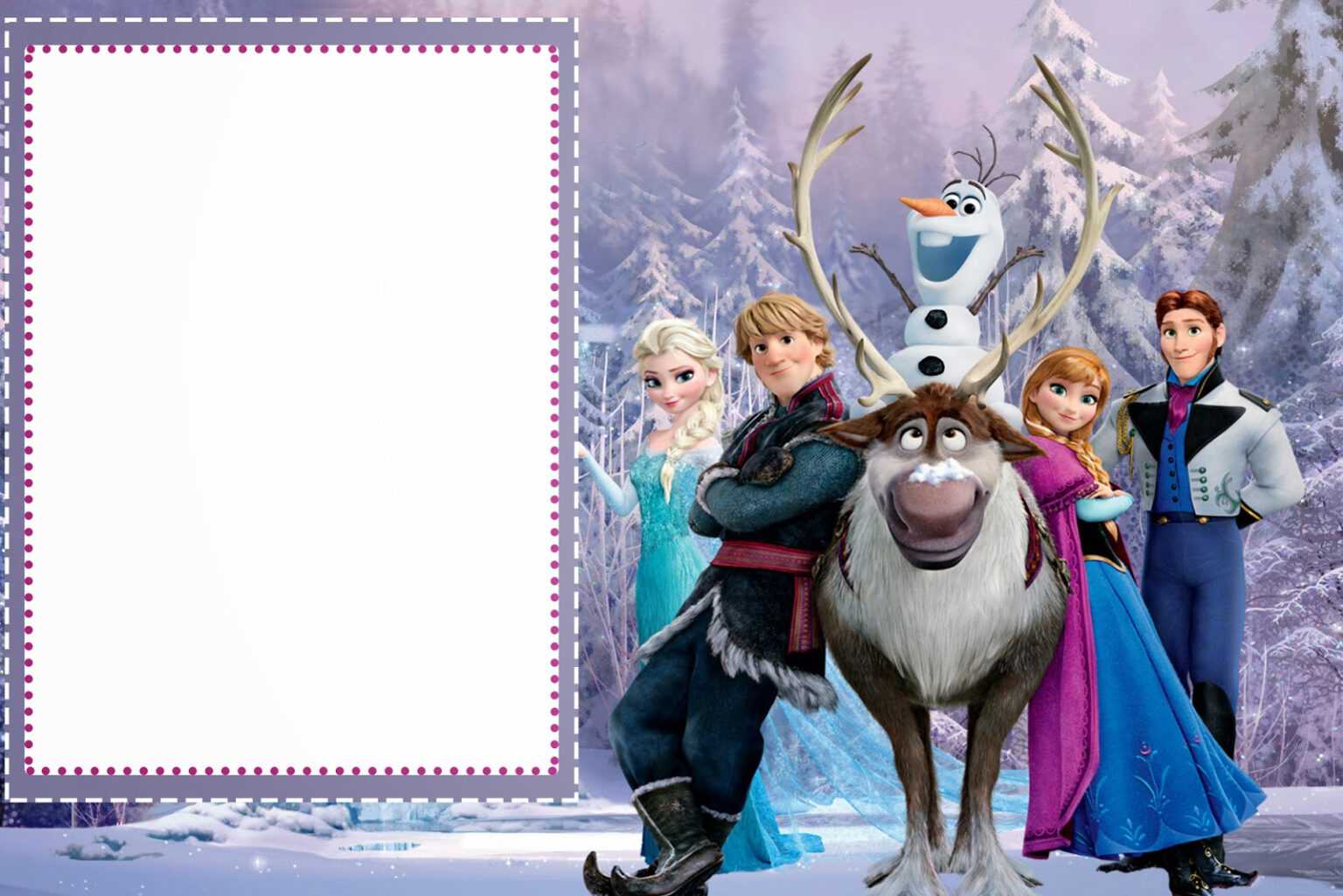 Frozen Birthday Card Template Professional Template
