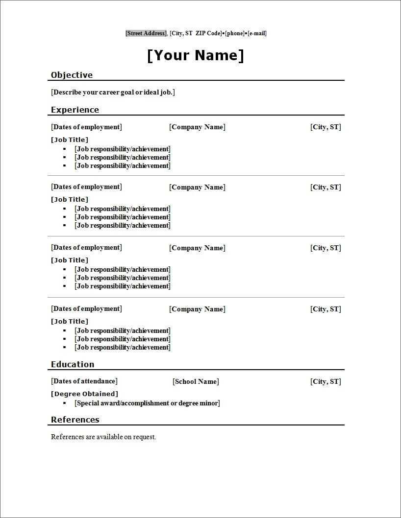 020 Free Cv Templates Microsoft Word With Picture Template Regarding Free Printable Resume Templates Microsoft Word